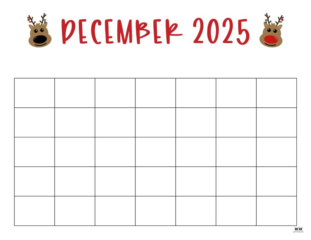 December 2025 Calendars - 107 Free Printables | Printabulls pertaining to Small December 2025 Calendar Printable