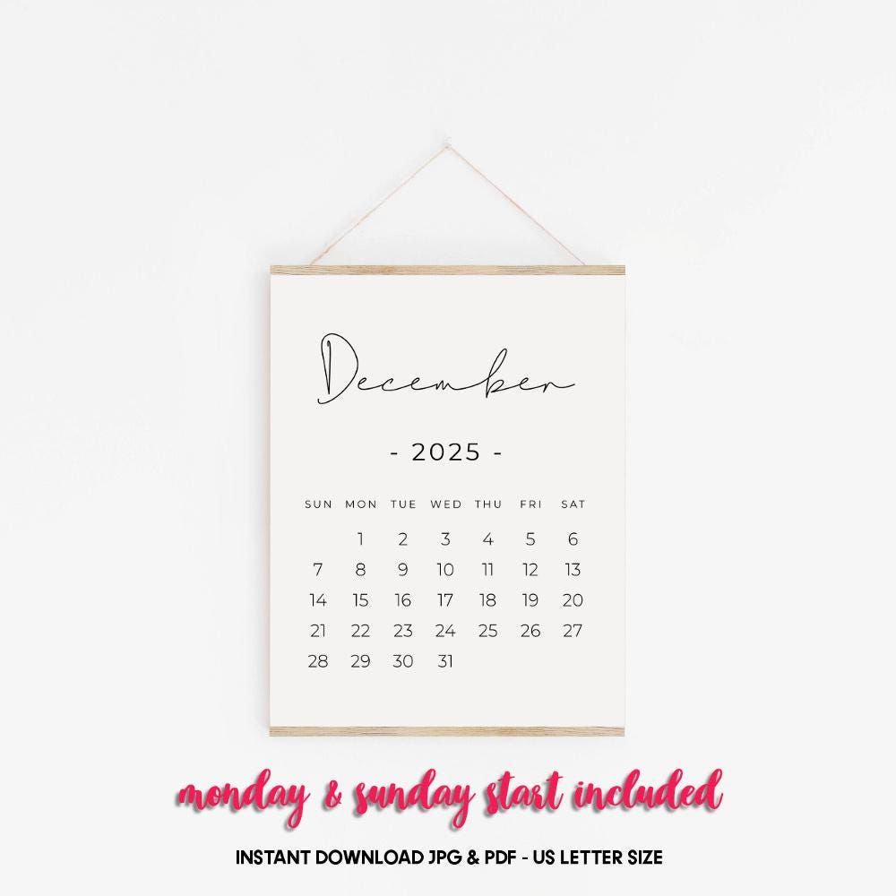 December 2025 Printable Calendar, Pregnancy Calendar Digital pertaining to Free Printable Pregnancy Announcement Calendar December 2025