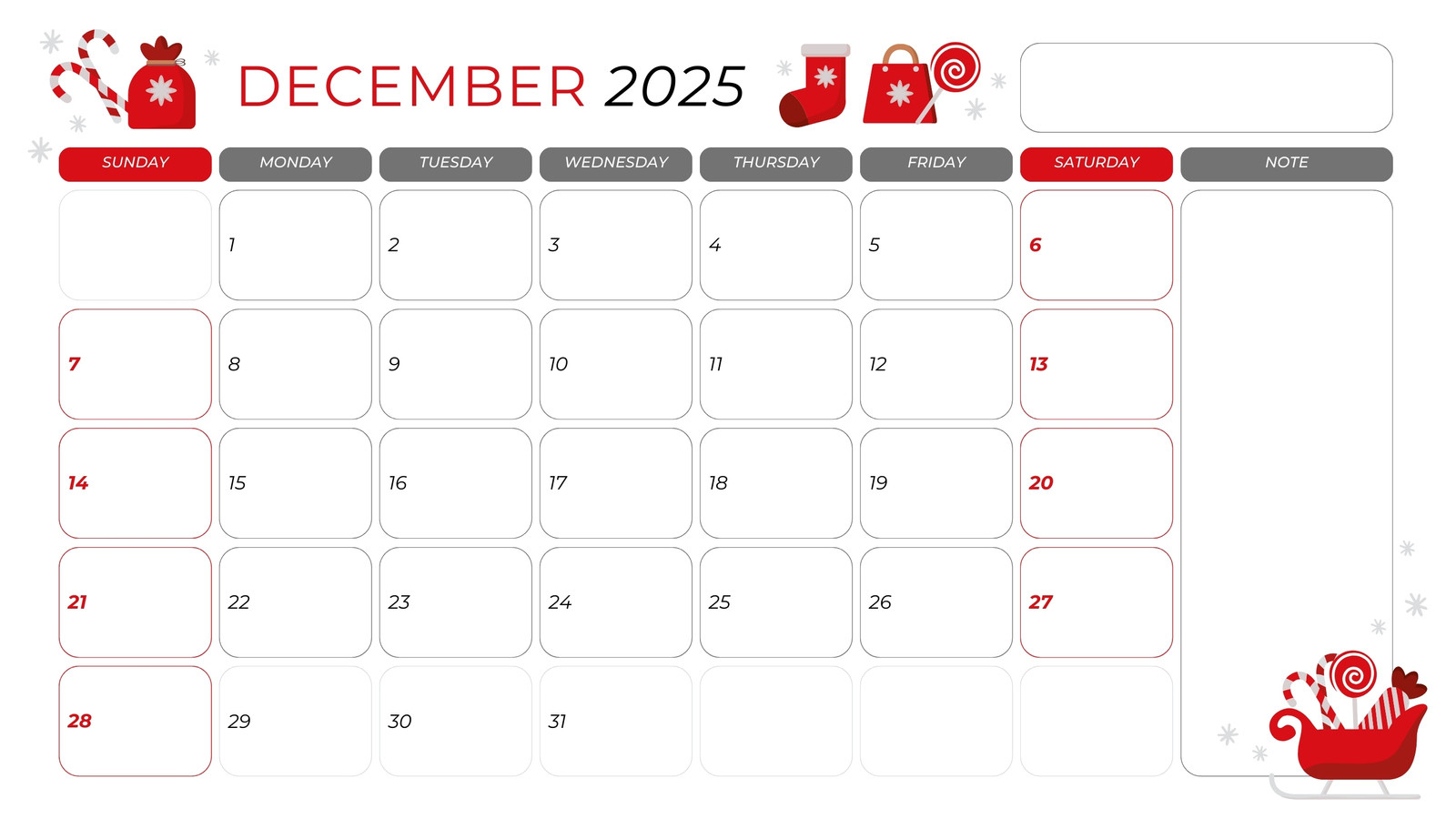 Free, Printable December 2025 Calendar Templates | Canva in December 2025 Calendar Christmas Printable